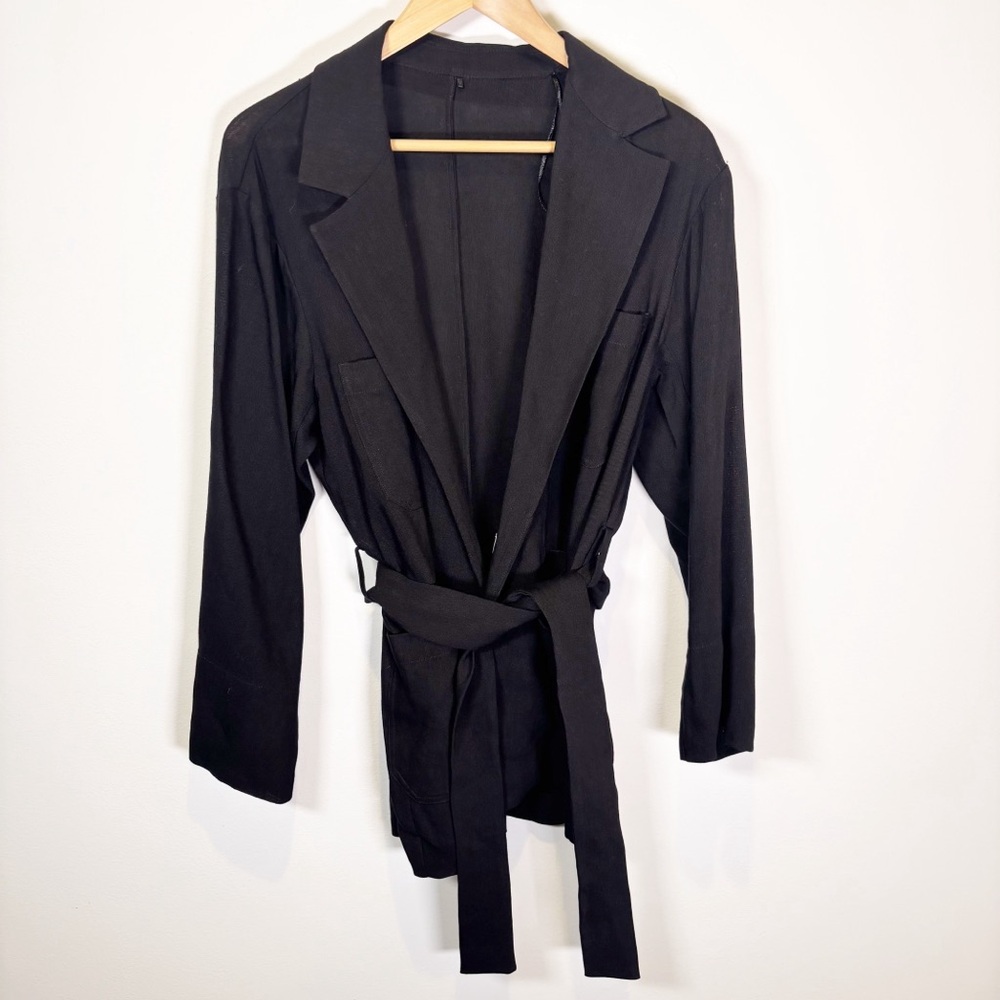 Massimo Dutti Linen Belted Jacket